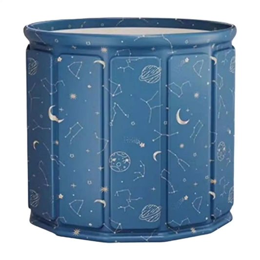 Foldable Bathtub Easy to Use with Drain Hole Bathing Bucket Practical Freestanding for Traveling Bathroom Home Adults Children