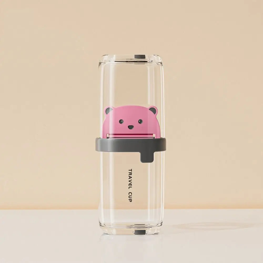 Cartoon Portable Toothbrush Cup Non-Slip Eco-Friendly Travel Brush Cup Plastic High-capacity Kids Gargle Cup Daily Household Use