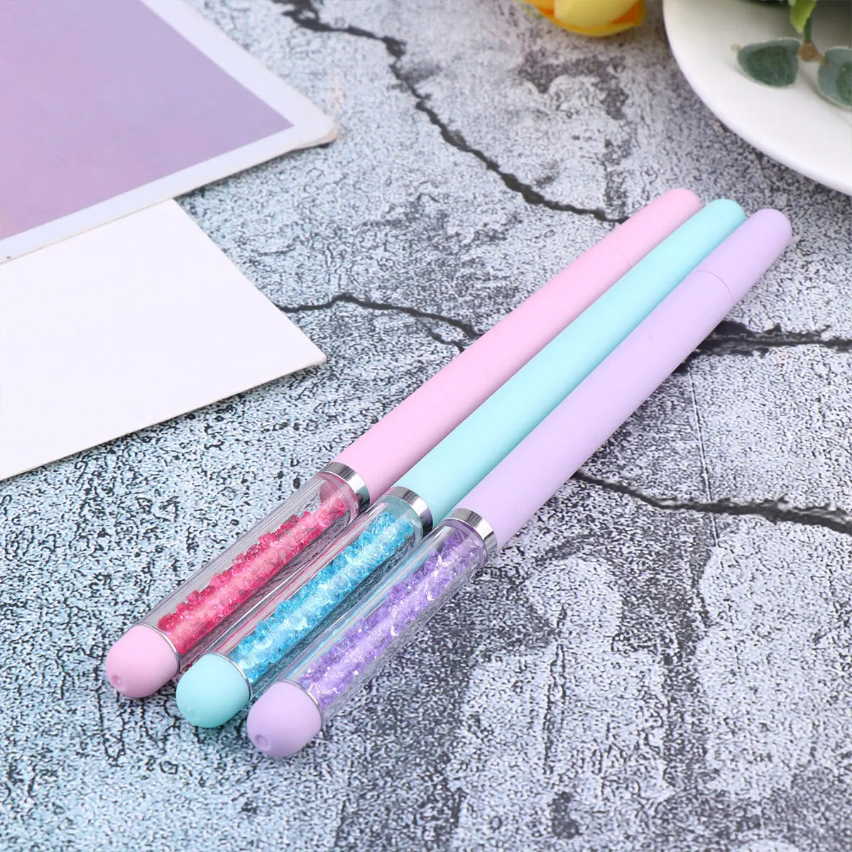 3 Pcs Dotting Pen Nail Point Rhinestones Picker Manicure Tools High Quality Durable Easy to Use Salon Home Practice